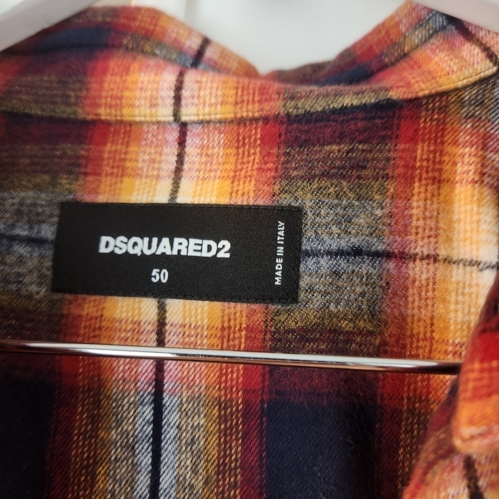 DSQUARED2 check-pattern shirt size M(50) new no tags - Picture 8 of 16
